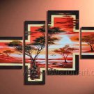 Half Sun_Canvas Oil Painting Framed African Art (+ Frame) AR-009