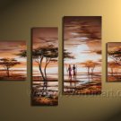 Group Painting Of Africa Art_Canvas Oil Painting Framed African Art (+ Frame) AR-016