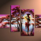 Black Woman And Tree_Canvas Oil Painting Framed African Art (+ Frame) AR-019