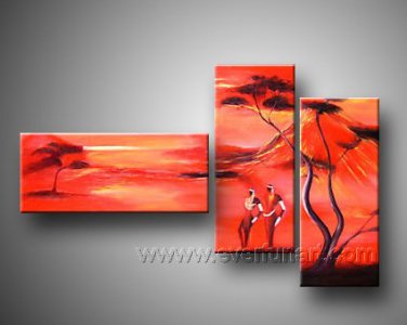 Canvas Oil Painting Framed African Art (+ Frame) AR-022