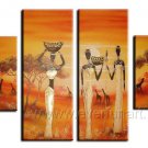 Black Woman Stay Together_Canvas Oil Painting Framed African Art (+ Frame) AR-023