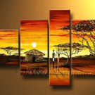 Ordinary Life_Canvas Oil Painting Framed African Art (+ Frame) AR-026