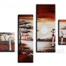 Fine Art Wall Pictures_Canvas Oil Painting Framed African Art (+ Frame) AR-027