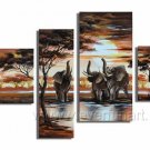 Drink Water_Canvas Oil Painting Framed African Art (+ Frame) AR-029