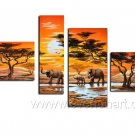 Hot Sell Group Painting _Canvas Oil Painting Framed African Art (+ Frame) AR-032
