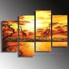 Life Under The Burnt Sun_Canvas Oil Painting Framed African Art (+ Frame) AR-042