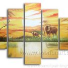 2013 Popular design Impression Landscape_Canvas Oil Painting Framed African Art (+ Frame) AR-044