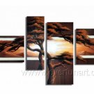 Group Painting Of Tree_Canvas Oil Painting Framed African Art (+ Frame) AR-050