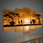Golden Sun At The Ground_Canvas Oil Painting Framed African Art (+ Frame) AR-064