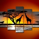 Harmonious Moment_Canvas Oil Painting Framed African Art (+ Frame) AR-071