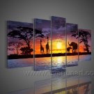 African Dawn_Canvas Oil Painting Framed African Art (+ Frame) AR-075