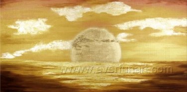 Classical Ocean Sight_Framed Oil on Canvas Seascape Painting SE-004