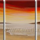 Sunset Scenery At Beach ! Framed Oil on Canvas Seascape Painting SE-018