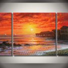 Red sea Water_Framed Oil on Canvas Seascape Painting SE-022
