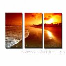 Great Sunset Sea_Framed Oil on Canvas Seascape Painting SE-026