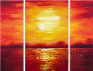 Evening Shadows _Framed Oil on Canvas Seascape Painting SE-031