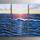Beautiful Ocean_Framed Oil on Canvas Seascape Painting SE-048