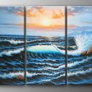 Ocean Wave_Framed Oil on Canvas Seascape Painting SE-050