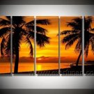 Great Yellow Autumn Sea_Framed Oil on Canvas Seascape Painting SE-137
