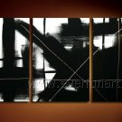 Simple Black Abstract Oil Painting On Canvas Wall Pictures Framed  XD3-225