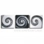 Great!!Classical Black And White 3 Panels Absrtact Oil Painting On Canvas Fine Art Framed XD3-242