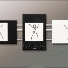 3 Abstract People Oil Painting On Canvas Fine Art Framed XD3-252