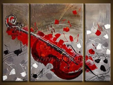 Huge Violin Absrtact Oil Painting On Canvas Fine Art Framed XD3-265
