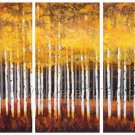 Autumn Trees Landscape Oil Painting On Canvas Wall Art Fremed LA3-133