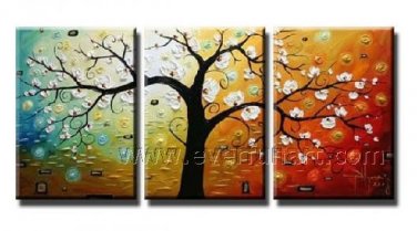 New Style Blosson Tree Landscape Oil Painting On Canvas Wall Decor Fine Art LA3-142