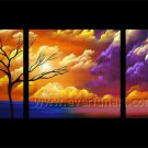 Beautiful Landscape Oil Painting Tree And Clouds Wall Decor Fine Art LA3-153