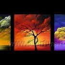3 Pcs Different Kinds Of Tree Oil Painting On Canvas Wall Decor Fine Art LA3-154