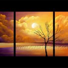Impression Landscape Oil Painting Beautiful Sunrise Hot Sell LA3-156