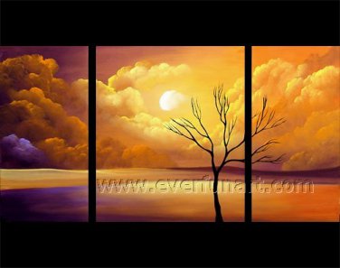 Impression Landscape Oil Painting Beautiful Sunrise Hot Sell LA3-156