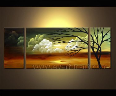 Golden Tree Art Painting Modern Landscape Oil Painting On Canvas LA3-163