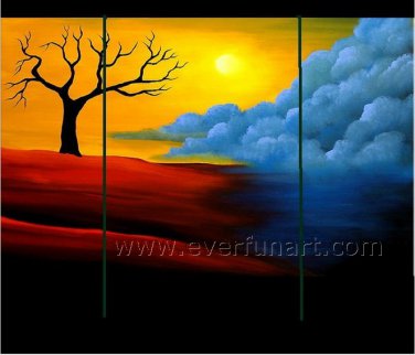 Colorful Tree Group Arts Home Decor Oil Painting On Canvas LA3-178