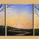 Classical Twilight Landscape Oil Painting On Canvas Wall Decor Fine Art LA3-181