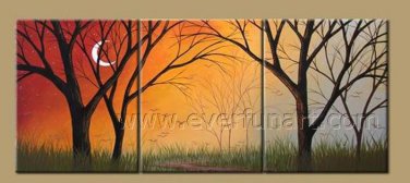 Moon Light Shadow Landscape Oil Painting On Canvas Wall Decor Fine Art LA3-183
