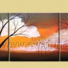 Great Sunset Tree Shadows Landscape Oil Painting On Canvas Wall Decor Fine Art LA3-185
