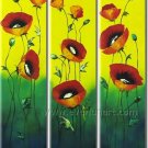 Red Modern floral hand painted oil painting bestbid_shop SC462 FL3-165