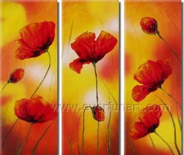 Gorgeous Yellow Flowers Modern Floral Oil Painting On Canvas Framed FL3-166