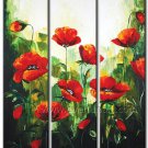 yellow red pink abstract flower large oil painting canvas floral contemporary FL3-169