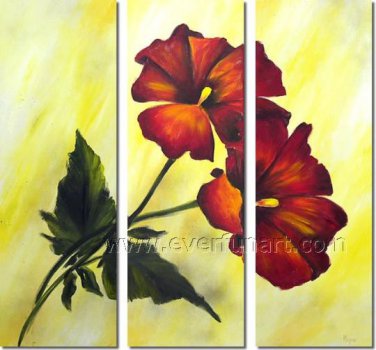 the red rose flower huge oil painting canvas modern contemporary floral art framed FL3-170