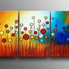 pink white blossom flowers large oil painting canvas modern floral contemporary FL3-177