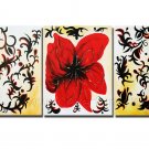 Framed Dancing Poppies Floral hand painted oil painting FL3-179