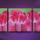 abstract pink tulips flowers large oil painting canvas modern floral art FL3-190