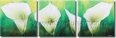 Canvas Wall Art Oil Painting Modern Decor Hand Painted Colourful Abstract Lily FL3-210