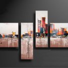 Professional Handpainted 4-piece Decorative African Landscape Oil Painting On Canvas XD4-206