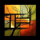 High Quality Hand-Painted Abstract Landscape&tree Oil Painting On Canvas for Wall Decoration LA4-053