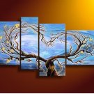 Popular Large Modern Landscape&tree Oil Painting On Canvas for Wall Decoration LA4-055
