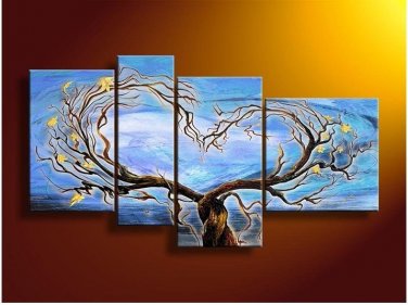 Popular Large Modern Landscape&tree Oil Painting On Canvas for Wall Decoration LA4-055